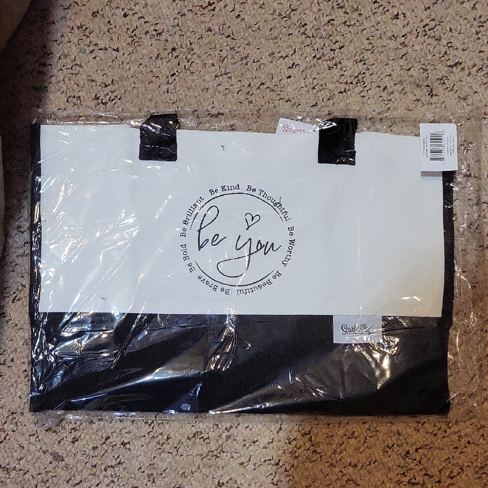 Black and White Tote Bag Canvas